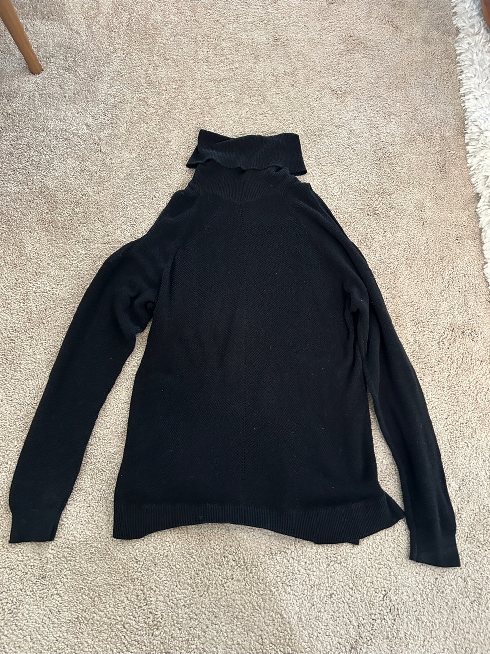 BCBGeneration Black Turtleneck Cowl Sweater